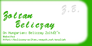 zoltan beliczay business card